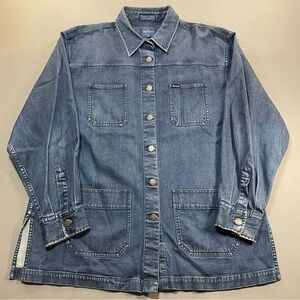 VINTAGE Faconnable Lightweight Chore Utility Shirt Jacket, Spring - Womens XL